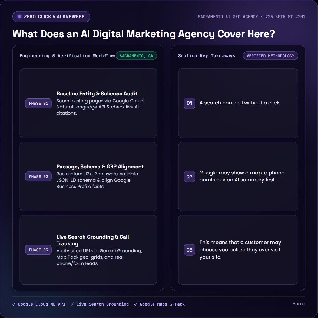 What Does an AI Digital Marketing Agency Cover Here? — Sacramento AI SEO Agency