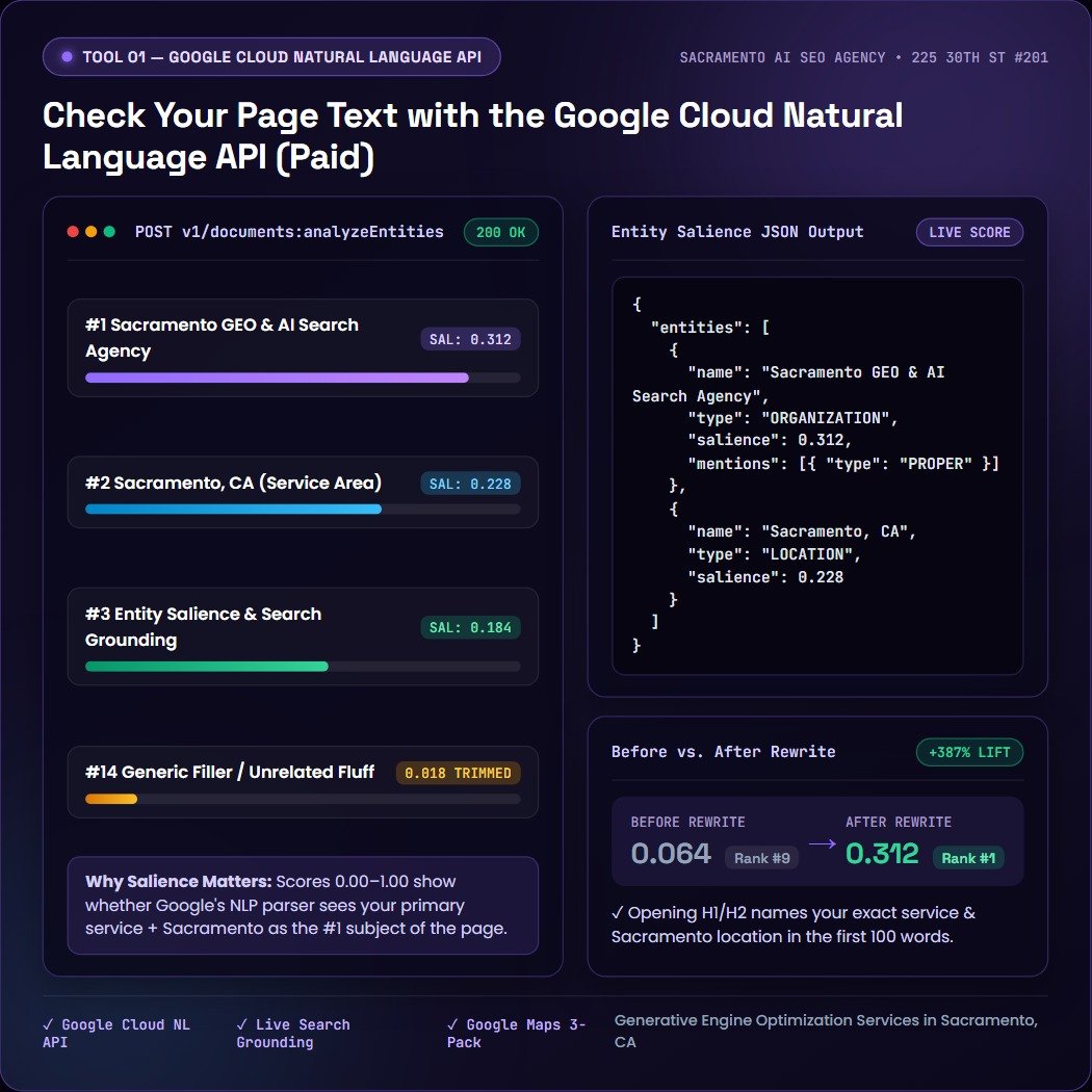 Check Your Page Text with the Google Cloud Natural Language API (Paid) — Sacramento AI SEO Agency