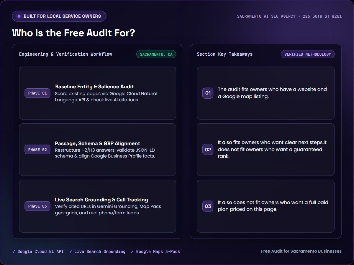Who Is the Free Audit For? — Sacramento AI SEO Agency