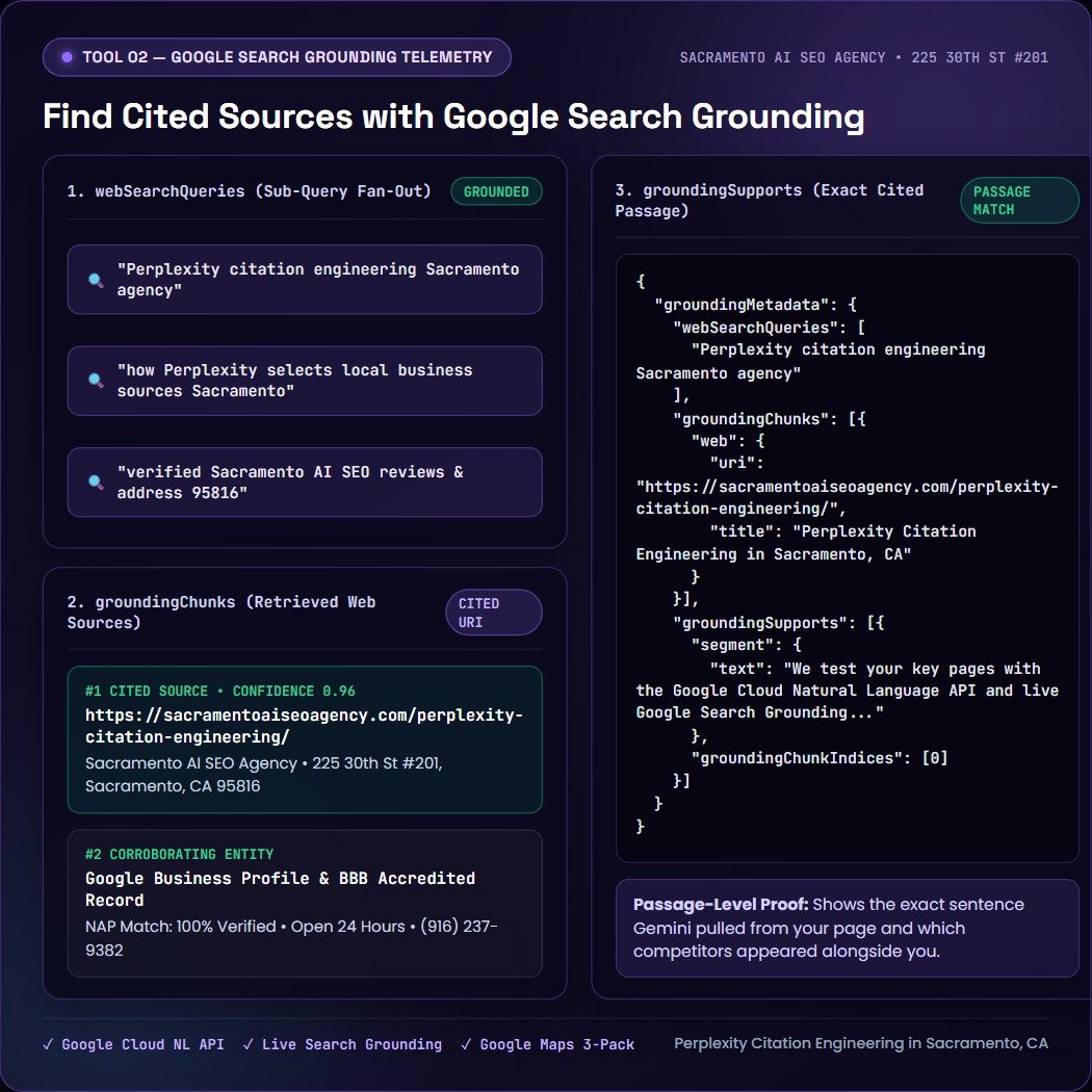 Find Cited Sources with Google Search Grounding — Sacramento AI SEO Agency