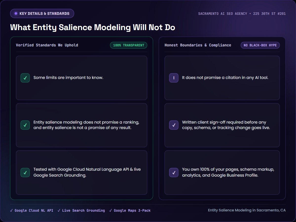 What Entity Salience Modeling Will Not Do — Sacramento AI SEO Agency