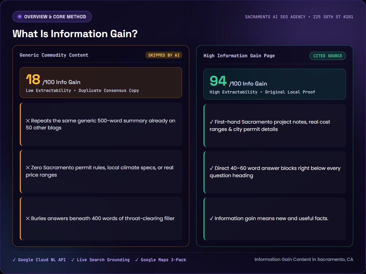 What Is Information Gain? — Sacramento AI SEO Agency