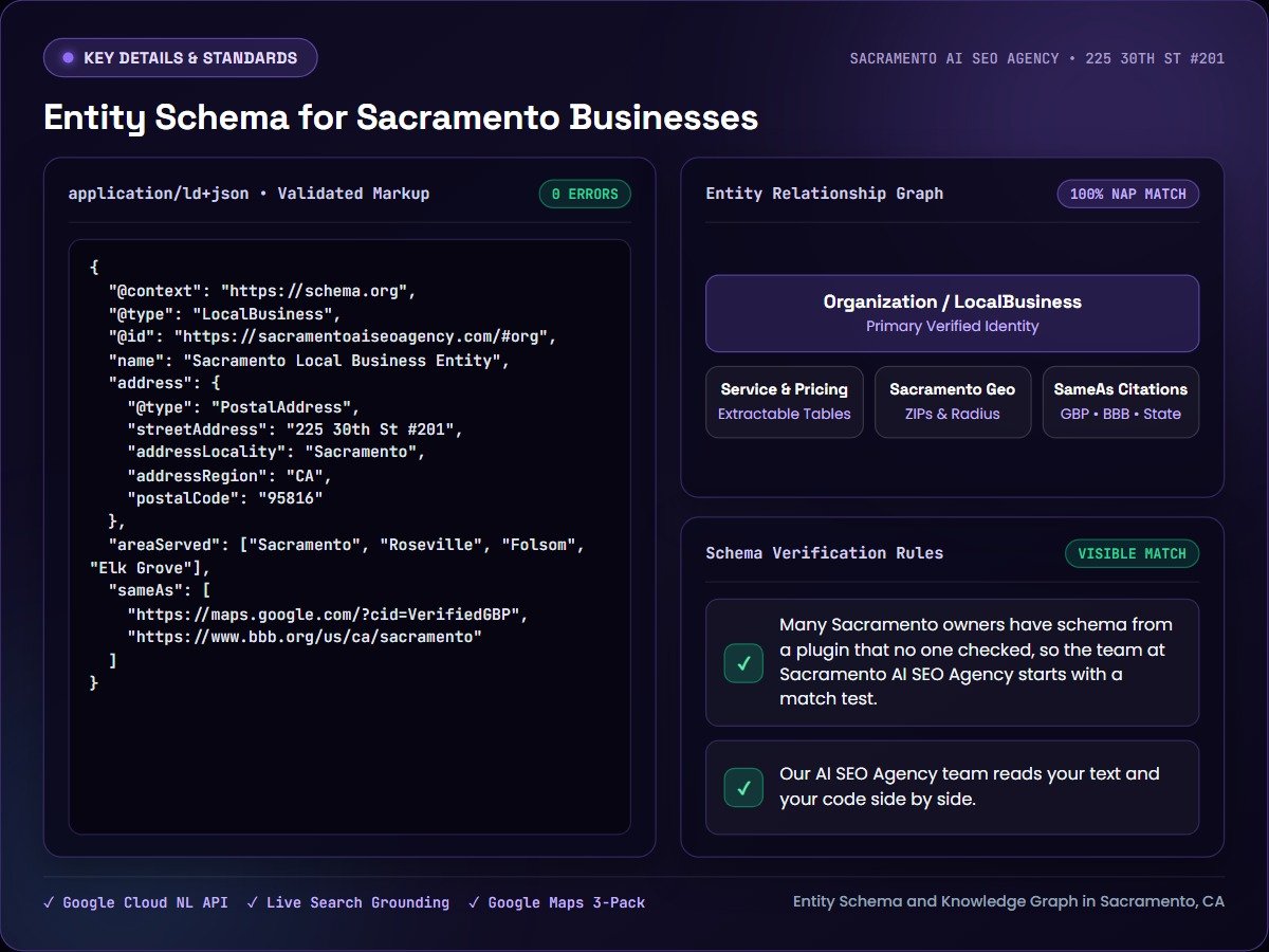 Entity Schema for Sacramento Businesses — Sacramento AI SEO Agency
