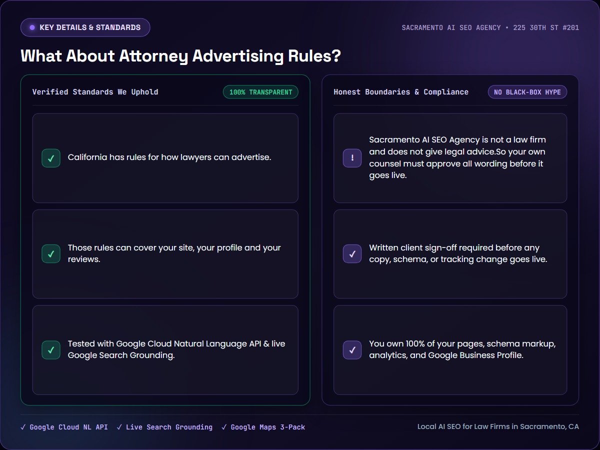 What About Attorney Advertising Rules? — Sacramento AI SEO Agency