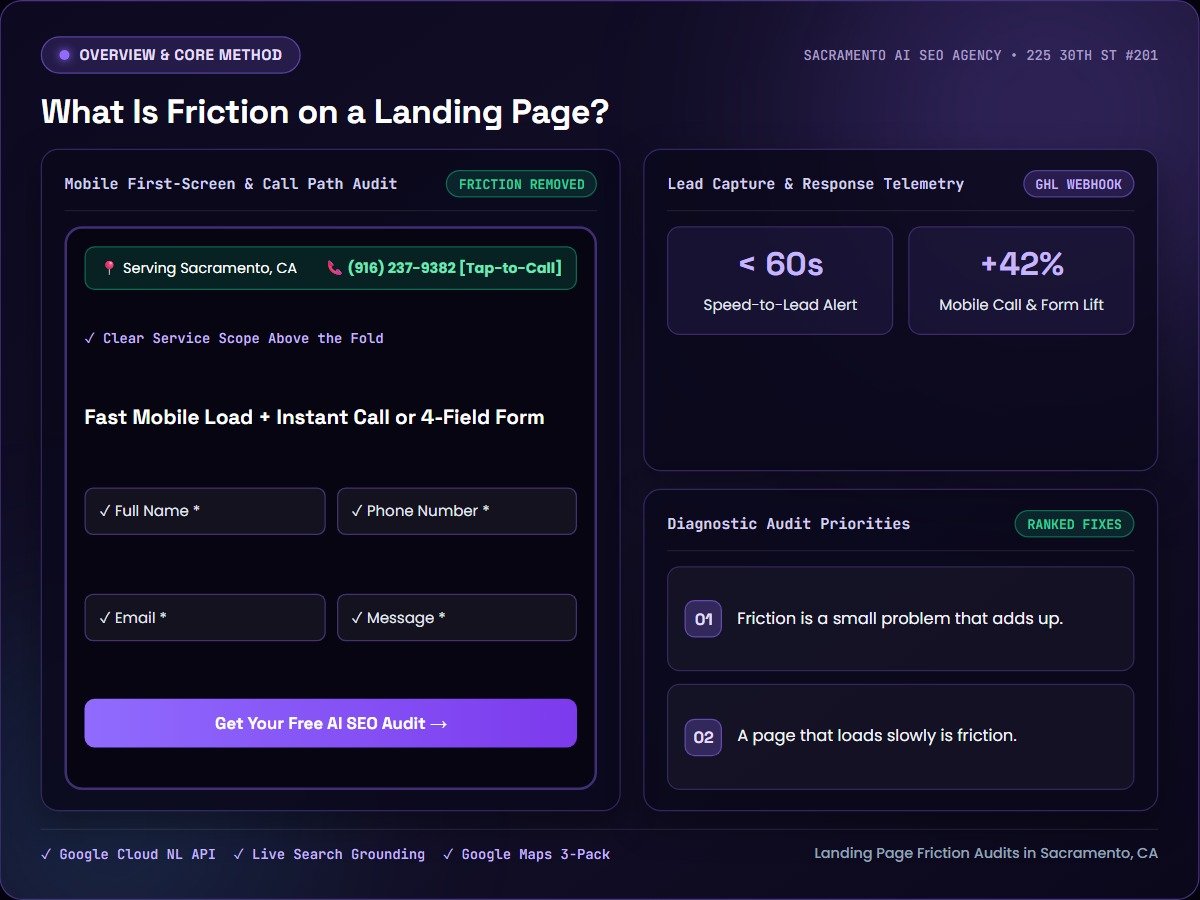 What Is Friction on a Landing Page? — Sacramento AI SEO Agency