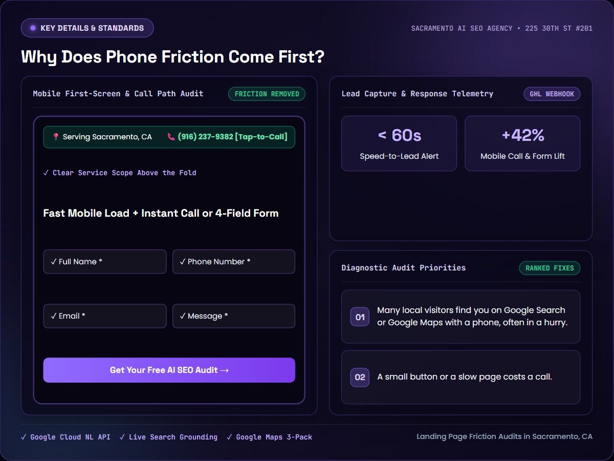 Why Does Phone Friction Come First? — Sacramento AI SEO Agency