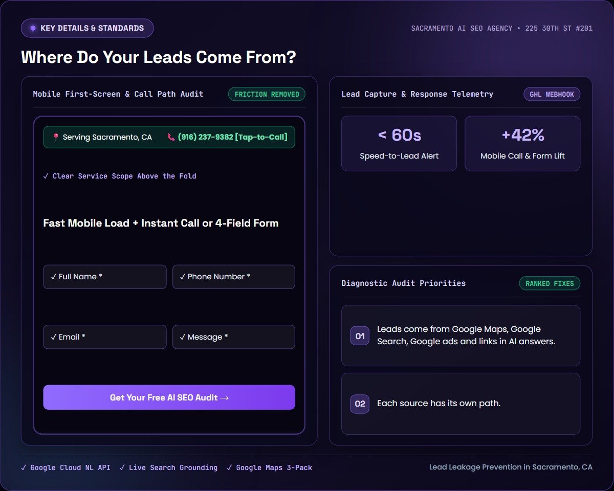 Where Do Your Leads Come From? — Sacramento AI SEO Agency