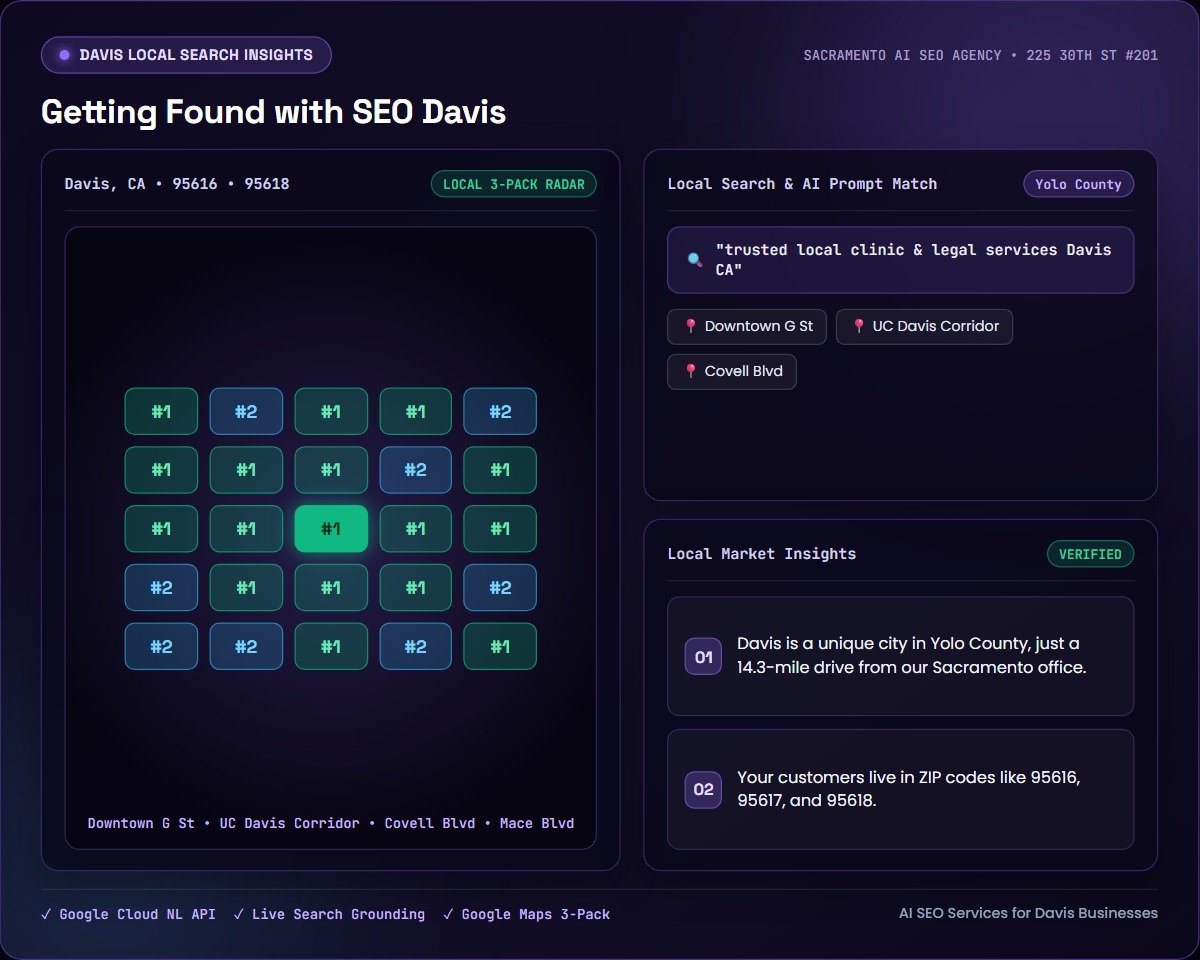 Getting Found with SEO Davis — Sacramento AI SEO Agency
