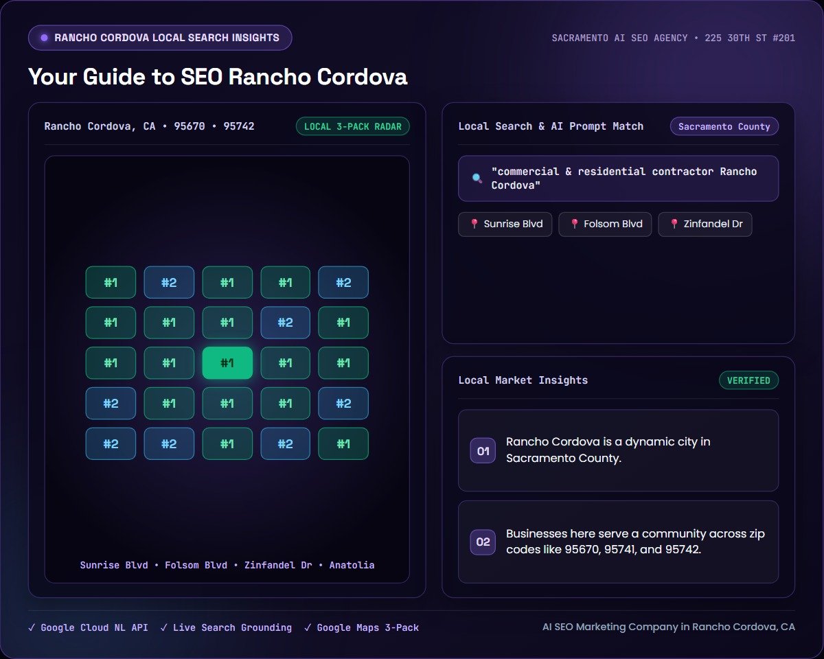 Your Guide to SEO Rancho Cordova — Sacramento AI SEO Agency
