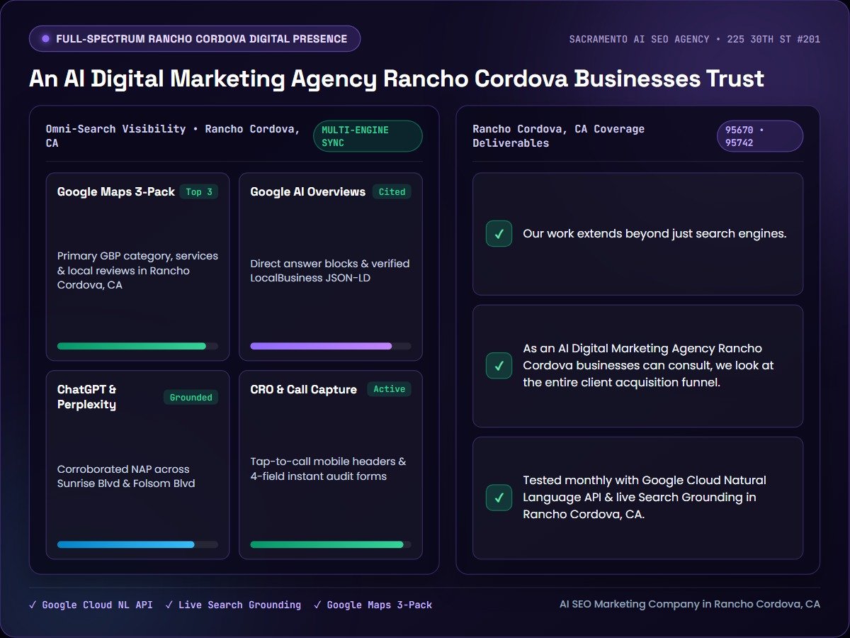 An AI Digital Marketing Agency Rancho Cordova Businesses Trust — Sacramento AI SEO Agency