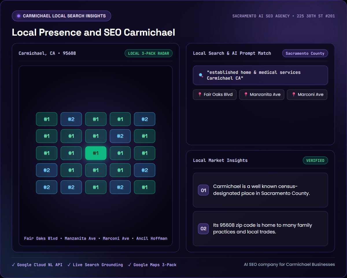 Local Presence and SEO Carmichael — Sacramento AI SEO Agency