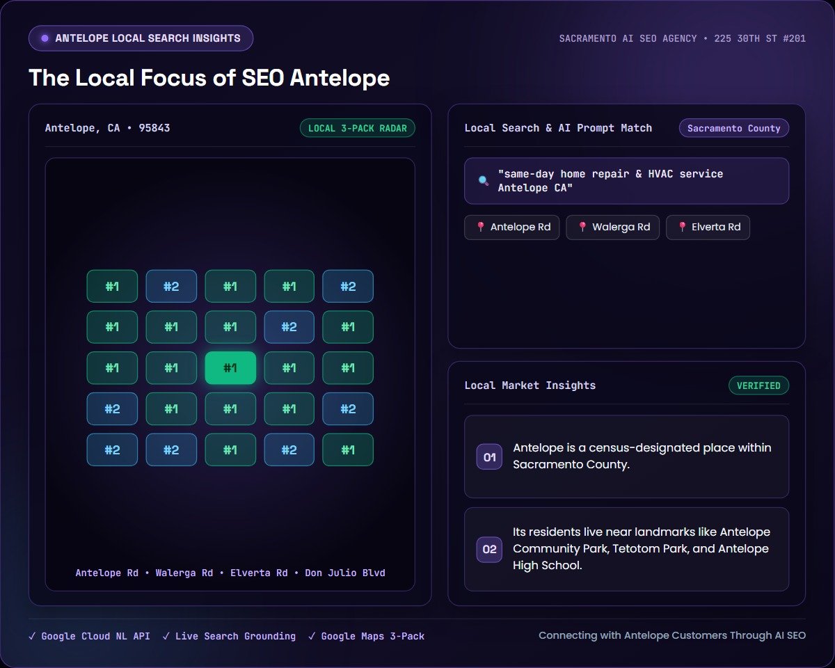 The Local Focus of SEO Antelope — Sacramento AI SEO Agency