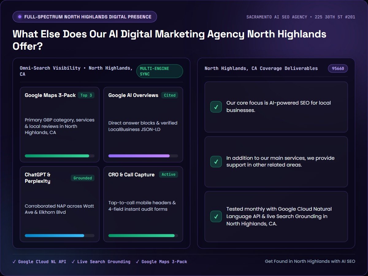 What Else Does Our AI Digital Marketing Agency North Highlands Offer? — Sacramento AI SEO Agency