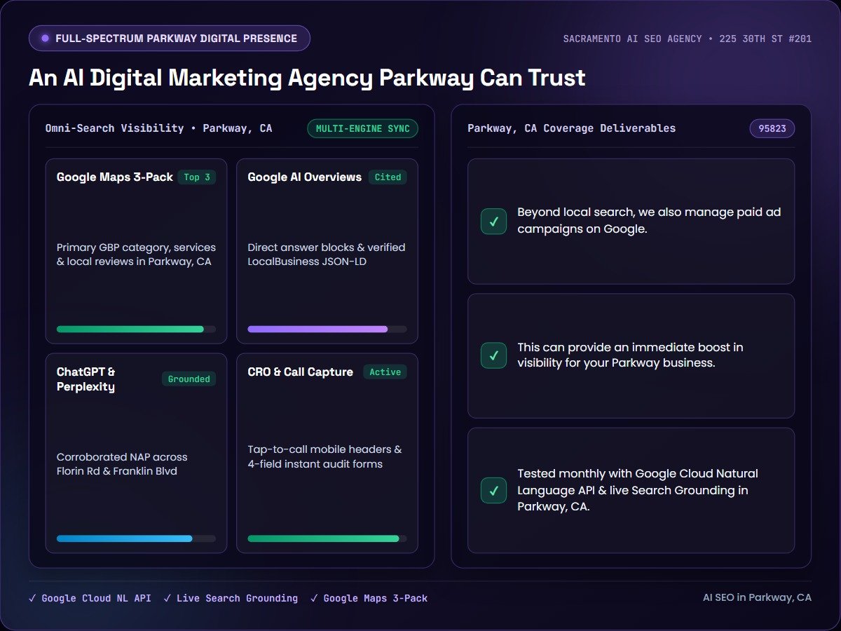 An AI Digital Marketing Agency Parkway Can Trust — Sacramento AI SEO Agency