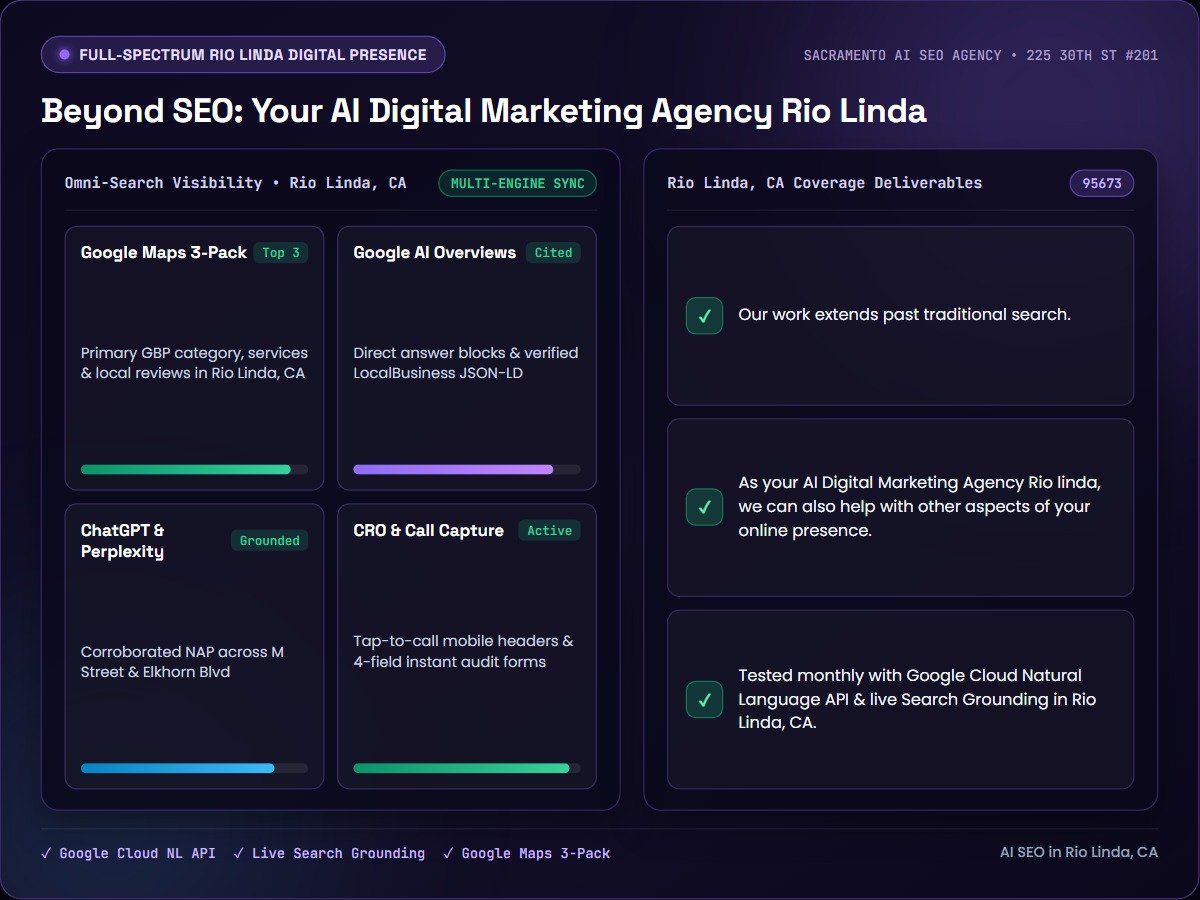 Beyond SEO: Your AI Digital Marketing Agency Rio Linda — Sacramento AI SEO Agency