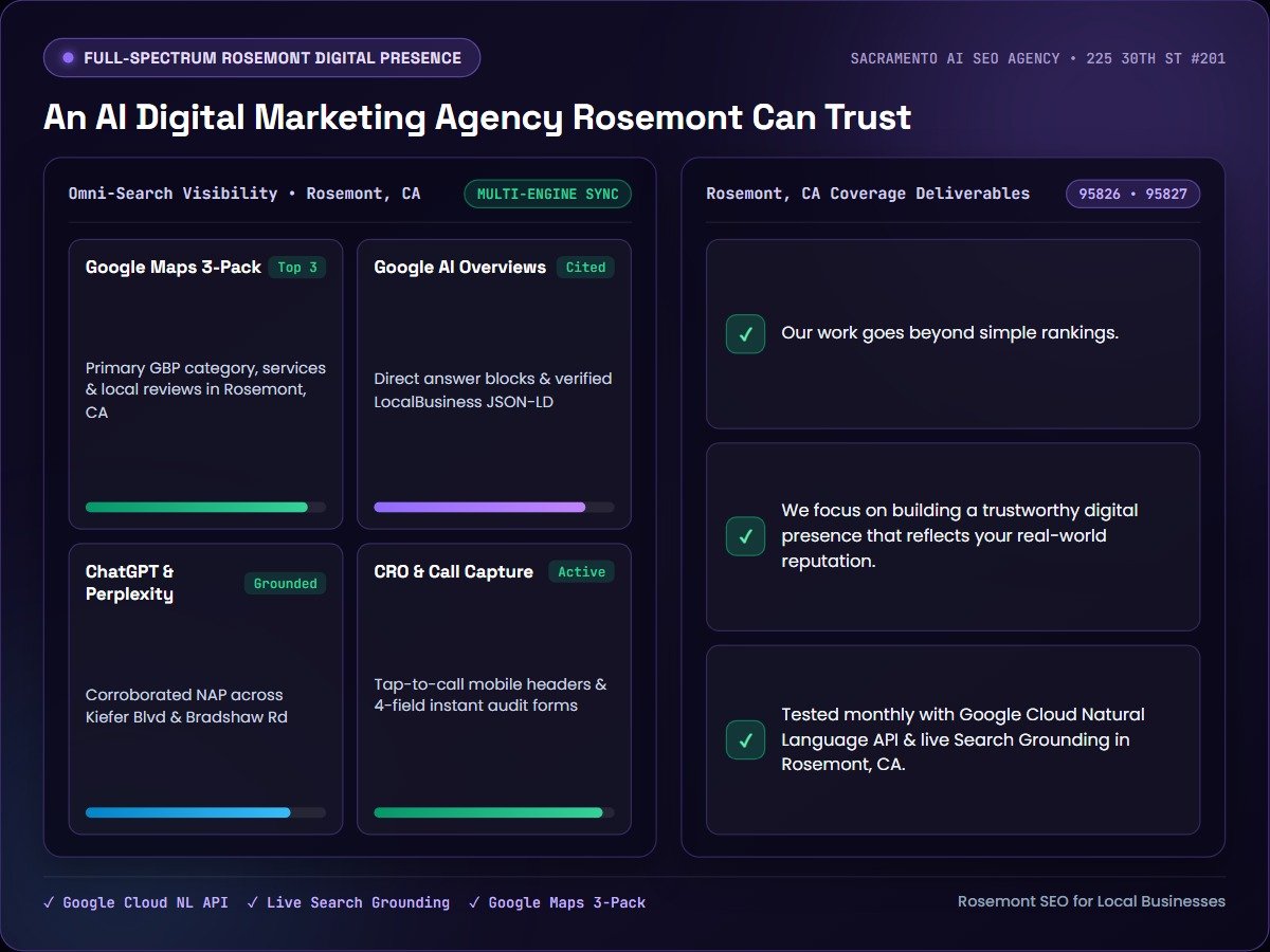 An AI Digital Marketing Agency Rosemont Can Trust — Sacramento AI SEO Agency